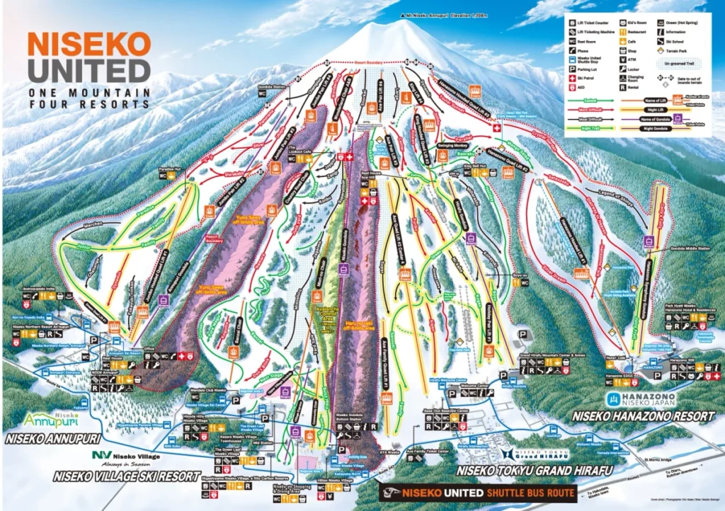 Niseko United trail map