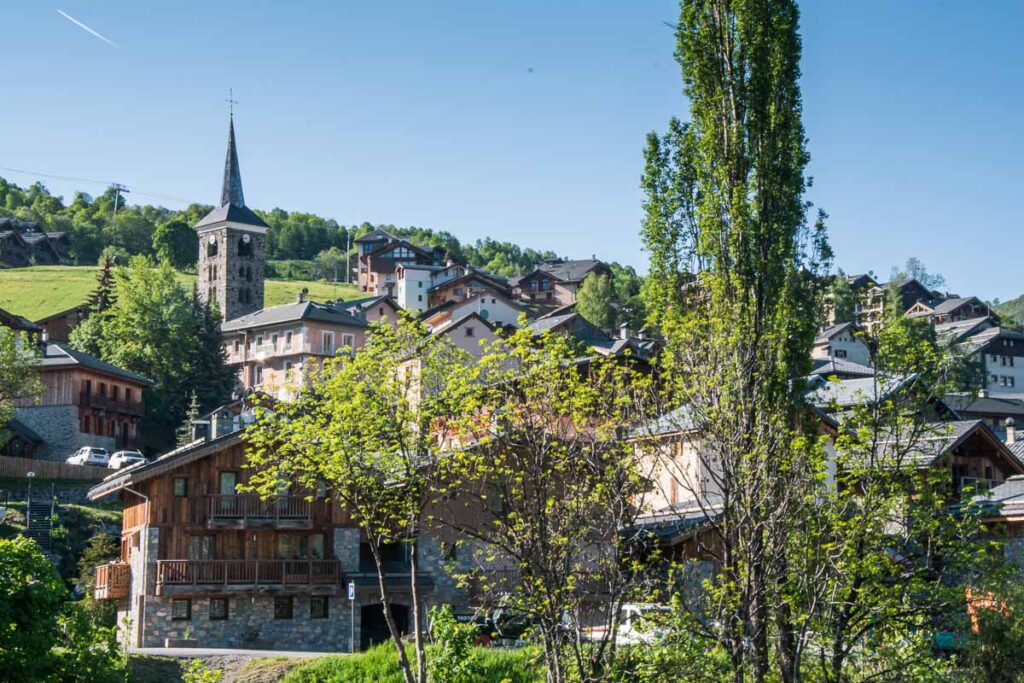the alpine village of St MArtin de Belleville, photographed in summer